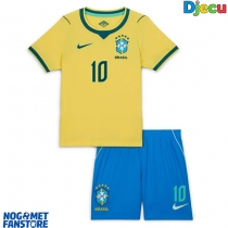 Brazil Vinicius Junior #10 Domaci Dres za djecu SP 2026 Kratak Rukav (+ Kratke hlače)